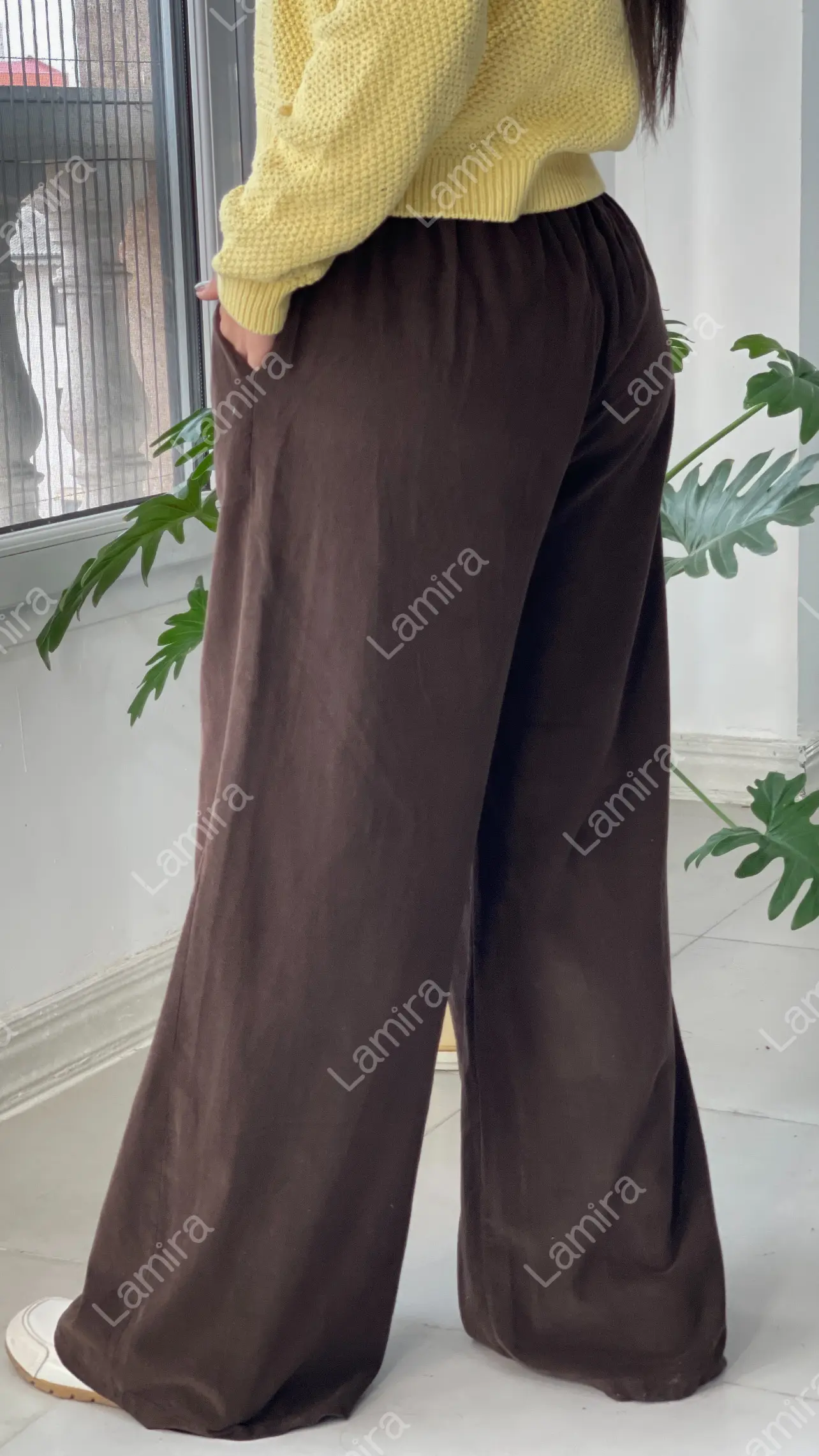 شلوار مخمل کبریتی پاییزه ایتالیایی مدل تک دکمه